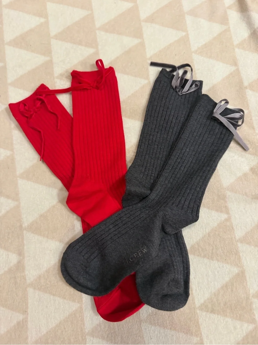 J crew Bow trouser socks two-pack Item CO887